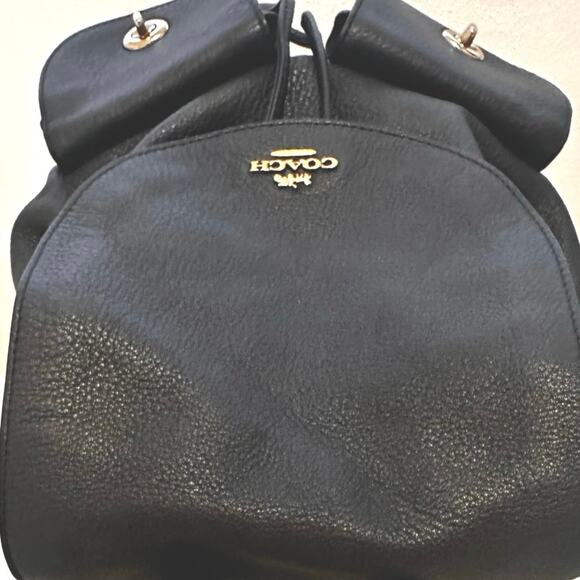 Coach F29008 Billie Backpack Pebble Leather Navy blue mint condition - Picture 4 of 4